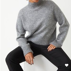 & Other Stories Cropped Mock Neck Knit Sweater